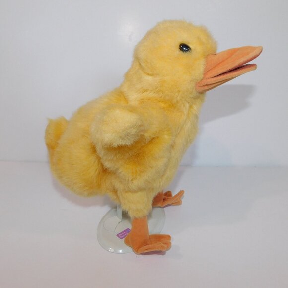 Folkmanis 10" Plush Yellow Duckling Duck realistic full body  Hand Puppet - Picture 1 of 7